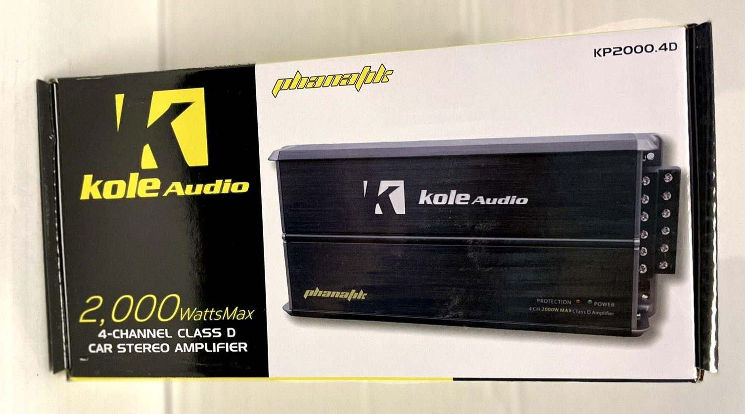 Kole Audio KP2000.4D Mini 4 Channel Class D Car Stereo Amplifier, High