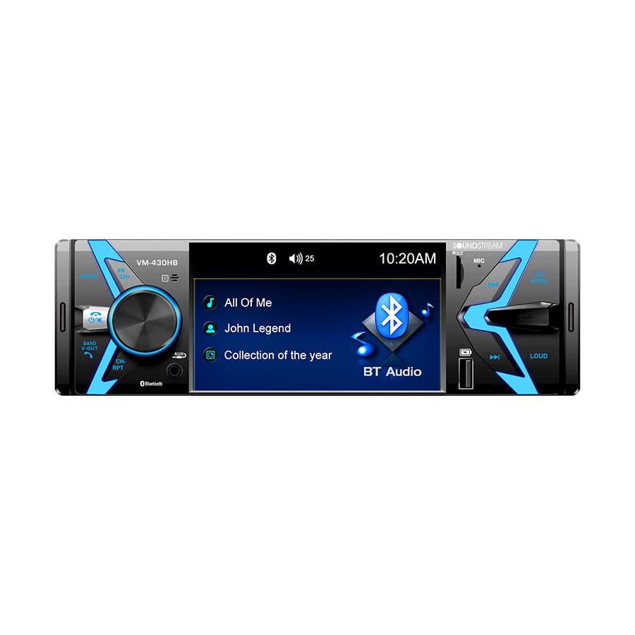 Soundstream VM-430HB, 1 Din Micro Sd Usb Aux Mp3 Digital Media Player Bluetooth