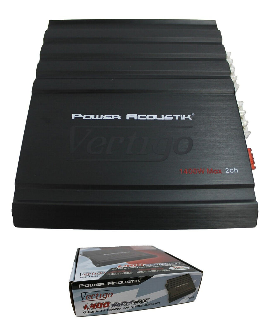 Power Acoustik VA2-1400D 2 Channel 2 Ch Full Range Car Audio Amp Amplifier 1400w