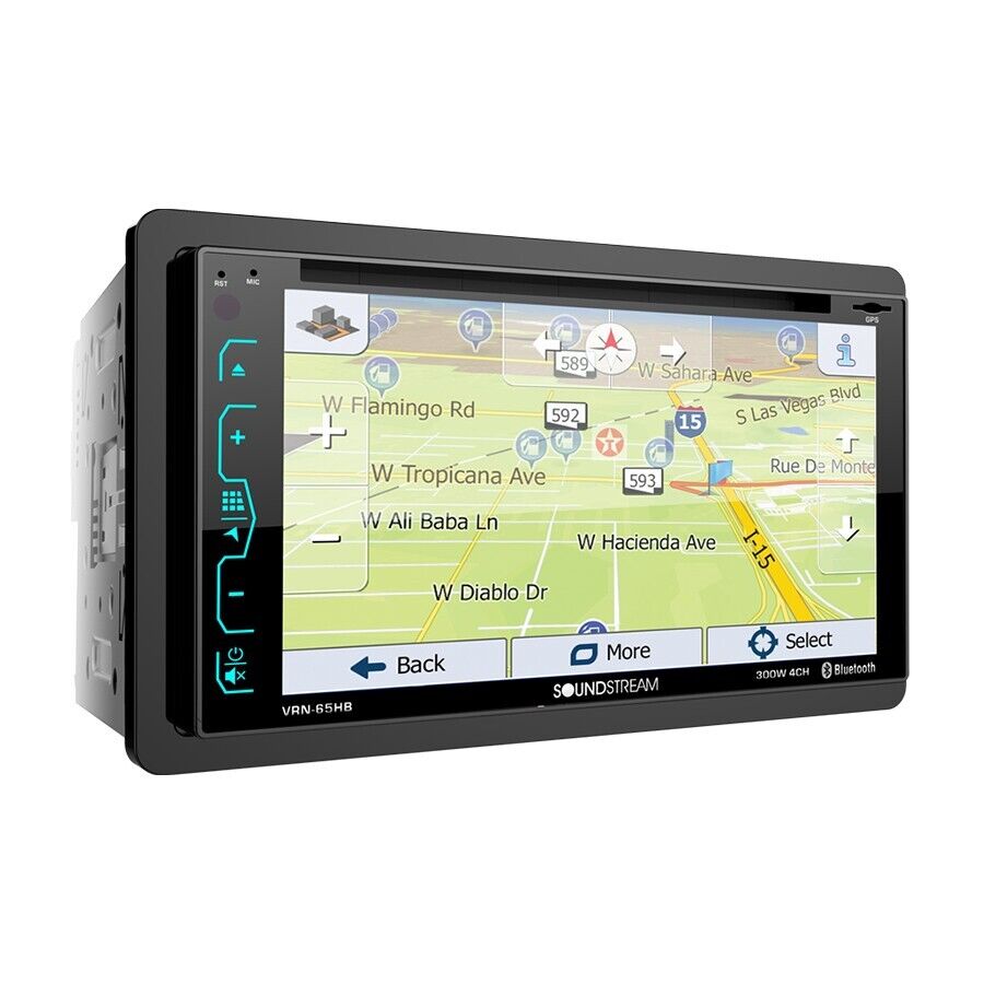 Soundstream VRN-65HB Dvd/cd/mp3 Player 6.2” Touchscreen Gps Navigation Bluetooth