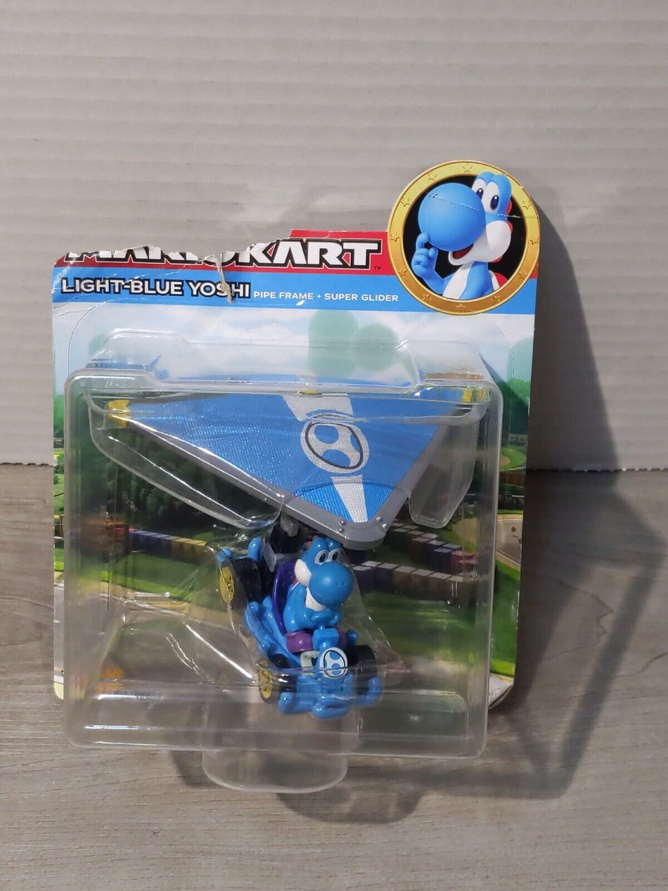 HOT WHEELS LIGHT BLUE YOSHI PIPE FRAME WITH SUPER GLIDER NEW, ADVENTURE DRIVE