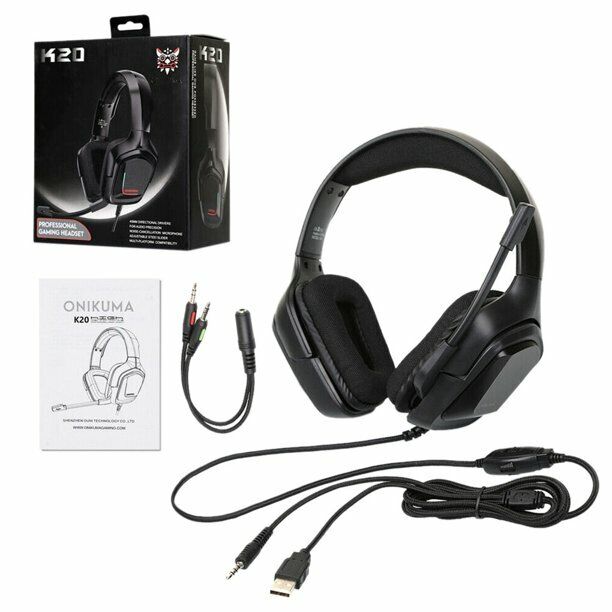 ONIKUMA K20 GAMING HEADSET XBOX ONE, PC, PS4, SWITCH, MOBILE - 3.5MM AND USB