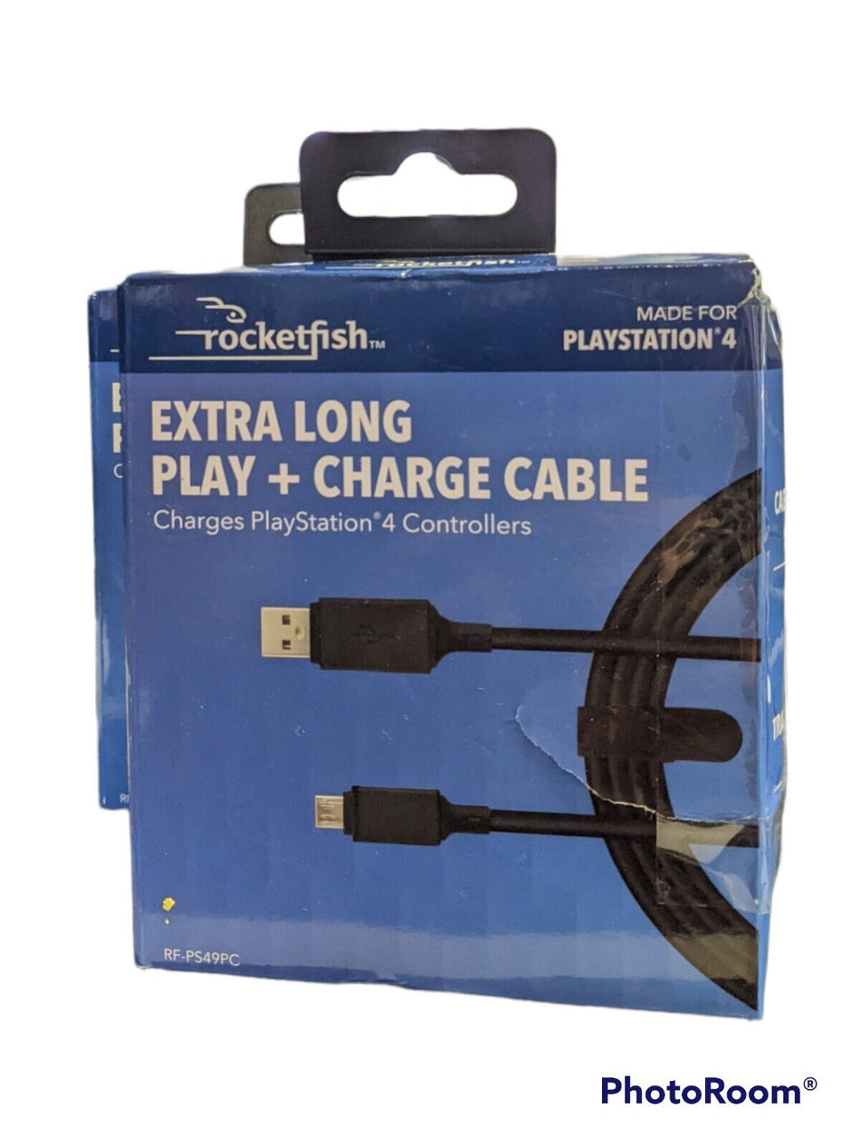 ROCKETFISH EXTRA LONG 9 PLAY & CHARGE CABLE FOR PLAYSTATION 4, COMPATIBLE