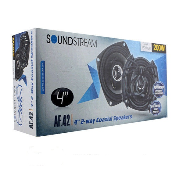 SOUNDSTREAM ARACHNID AF.42 200 WATTS 4" 2-WAY COAXIAL CAR SPEAKERS WITH COVERS