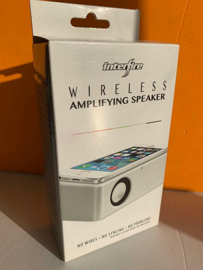 INTERFIRE WIRELESS AMPLIFYING SPEAKER BLACK/WHITE, POWERFUL OUTPUT, HIGH QUALITY