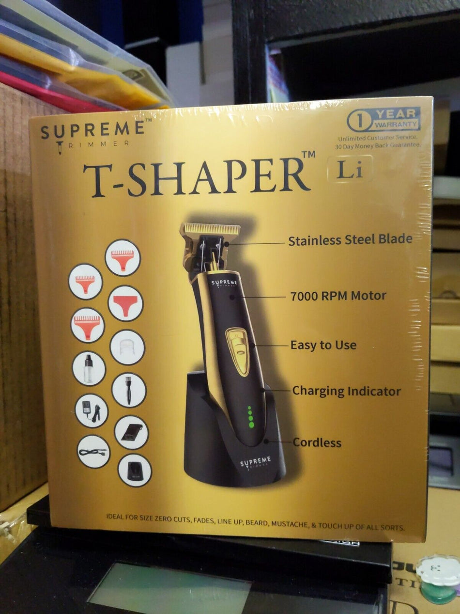 SUPREME TRIMMER BEARD & HAIR CORDLESS PROFESSIONAL CLIPPERS FOR MEN ST5210 GOLD