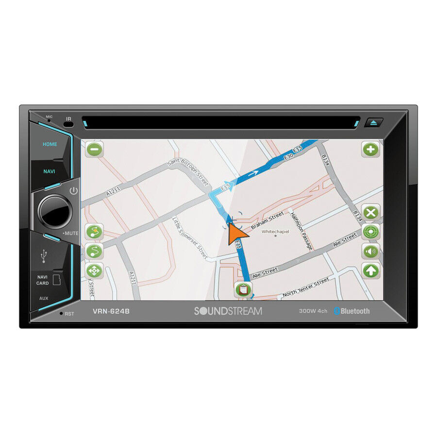 Soundstream VRN-624B 2-Din Aptix Source Unit W/ Igo Gps Bluetooth & 6.2" Lcd
