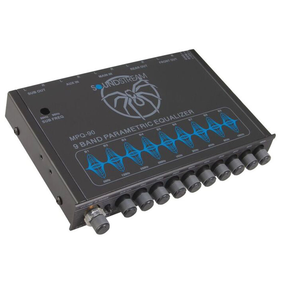 SOUNDSTREAM MPQ-90 PARAMETRIC EQUALIZER 9-BAND 8 VOLTS MAX OUTPUT FOR AMPLIFIER
