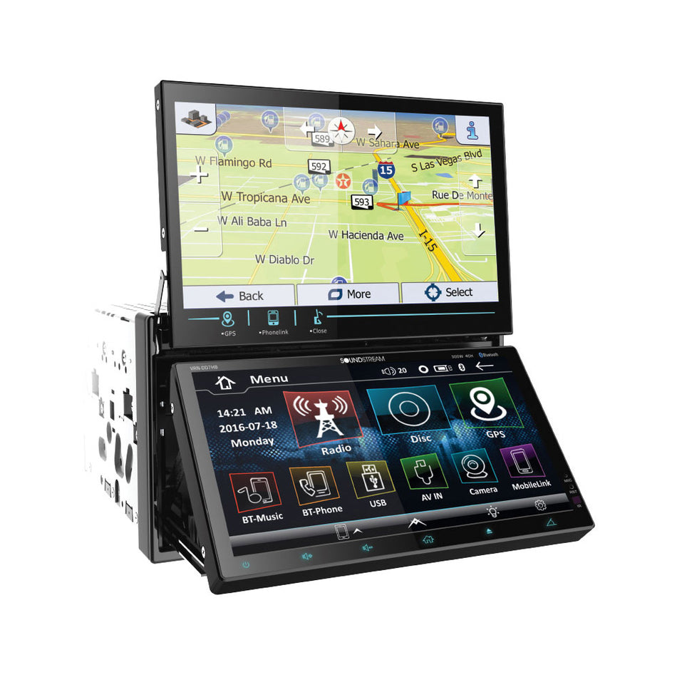 SOUNDSTREAM VRN-DD7HB DUAL TOUCH SCREEN BLUETOOTH DVD/CD PLAYER  GPS USB ANDROID