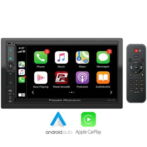 Power Acoustik CPAA-70M Digital Media Player Android Auto CarPlay Bluetooth