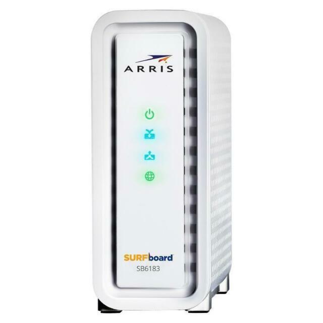ARRIS SURFBOARD SB6183 DOCSIS 3.0 CABLE MODEM WITH AC ADAPTER & ETHERNET CABLE